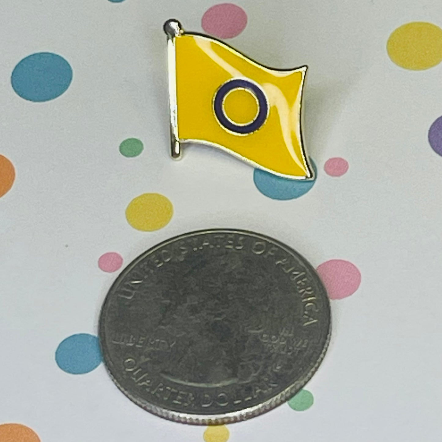 Intersex Pride flag lapel pin