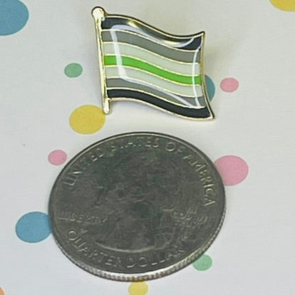 Agender pride flag lapel pin