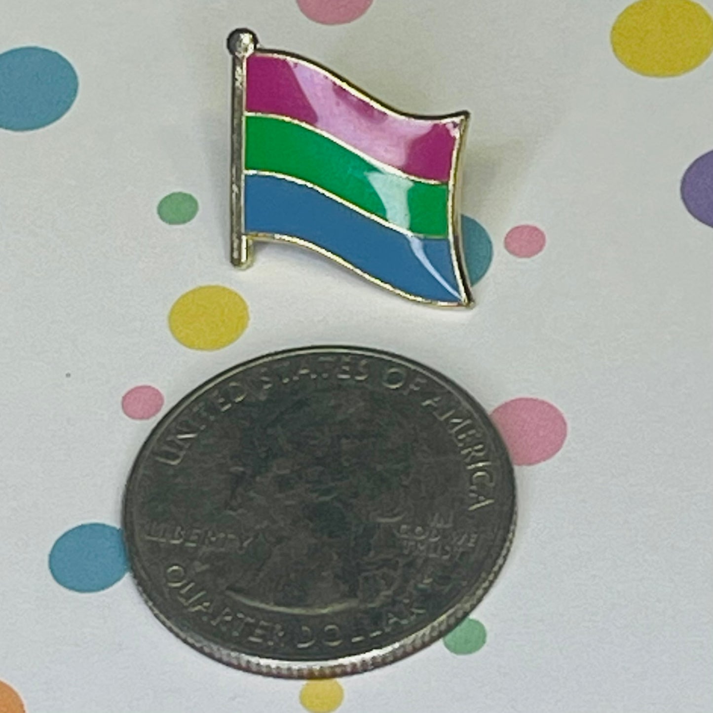 Polysexual Pride Flag Lapel Pin