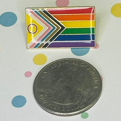 Progress Inclusive Pride Flag Lapel Pin
