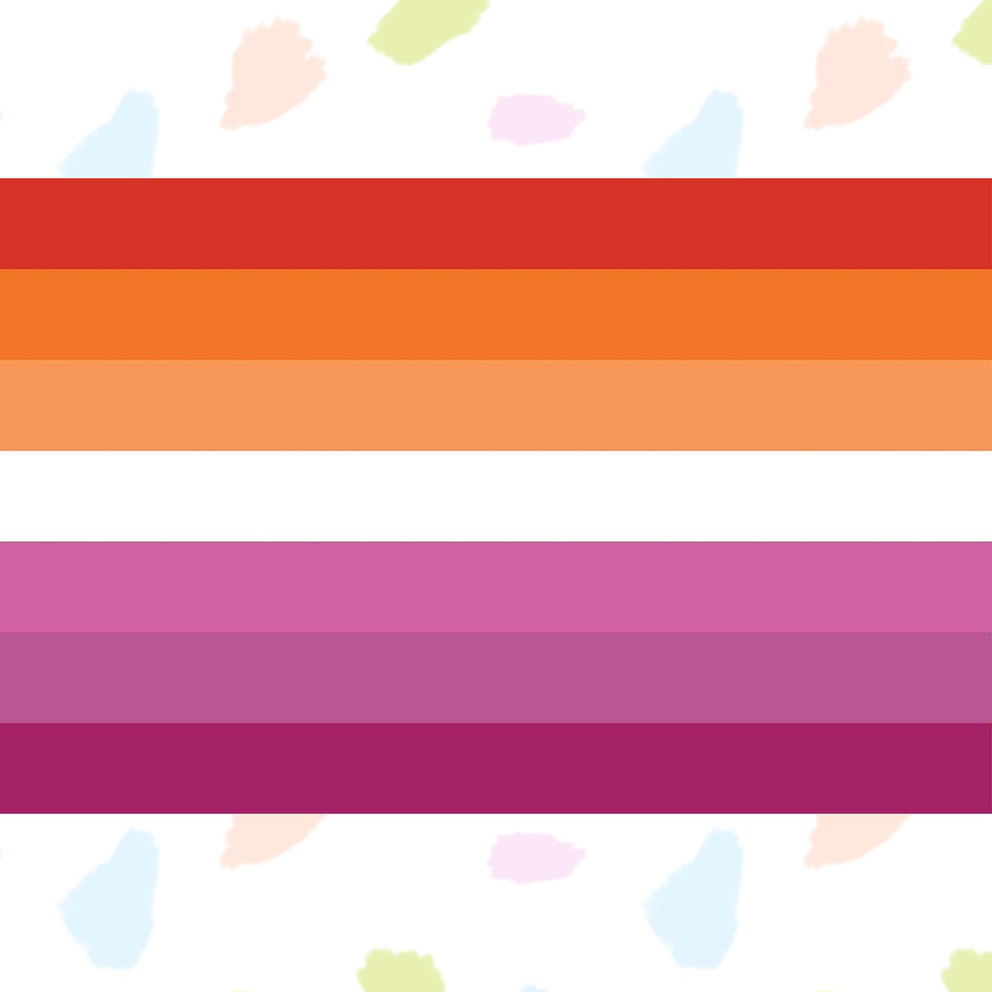 Lesbian Orange Community 7 stripe Pride Flag