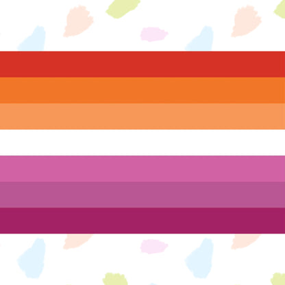 Lesbian Orange Community 7 stripe Pride Flag