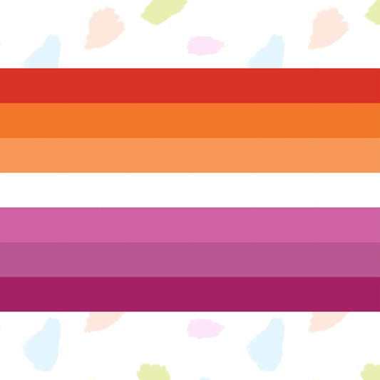 Lesbian Orange Community 7 stripe Pride Flag