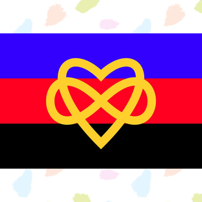 Polyamory Infinity Heart Pride Flag