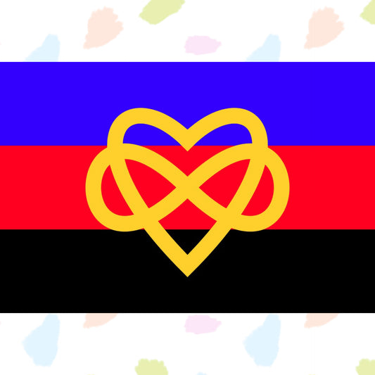 Polyamory Infinity Heart Pride Flag