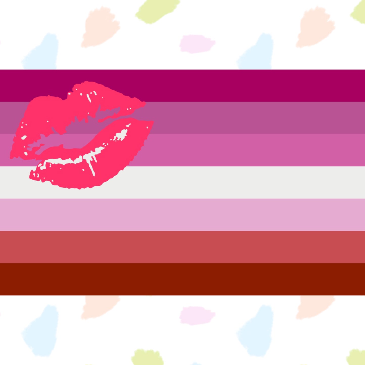 Lesbian Lipstick Pride Flag