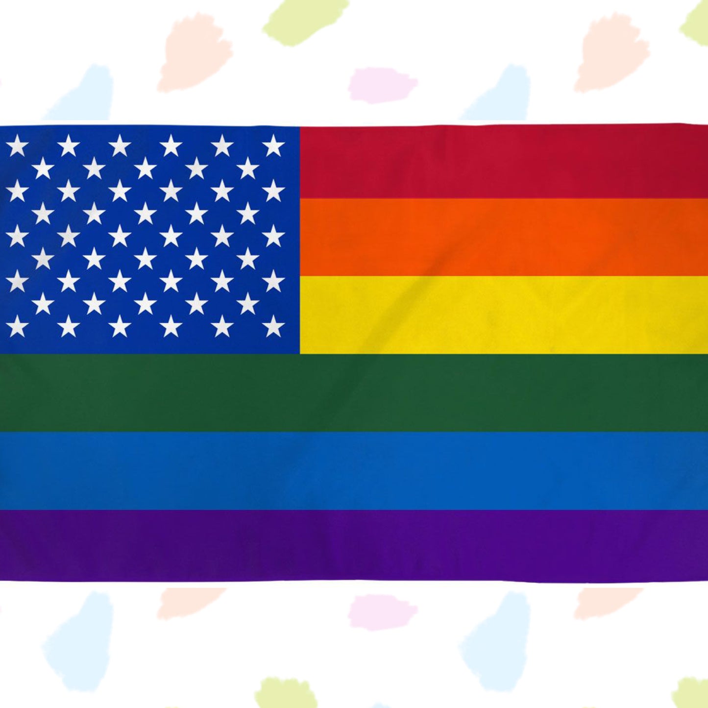 Rainbow American Pride Flag