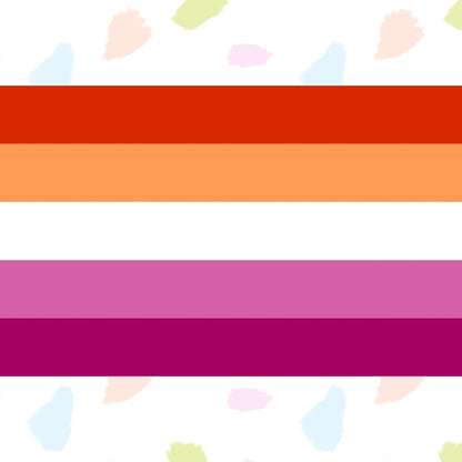 Lesbian Orange Community 5 stripe Pride Flag