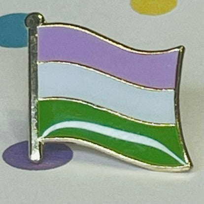 Gender Queer Pride flag lapel pin