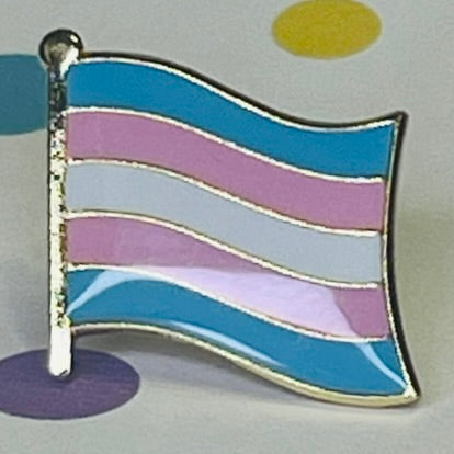 Transgender Wave Pride Flag Lapel Pin