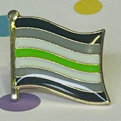 Agender pride flag lapel pin