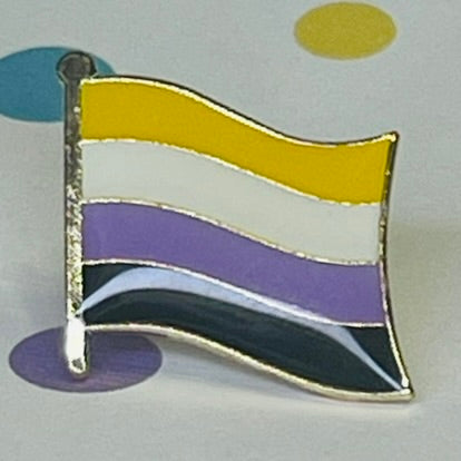 Nonbinary Pride Flag Lapel Pin