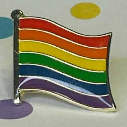 Rainbow Wave Pride Flag Lapel Pin