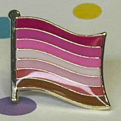 Lesbian Pink Pride flag lapel pin