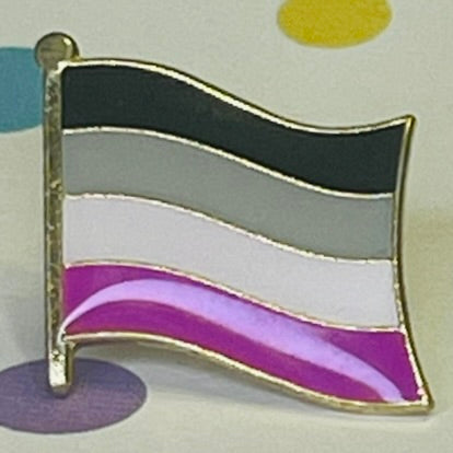 Asexual pride flag lapel pin