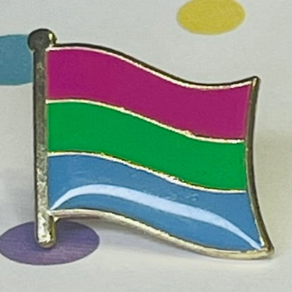 Polysexual Pride Flag Lapel Pin
