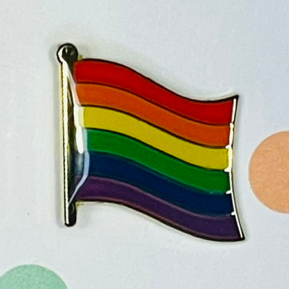 Rainbow Wave Pride Flag Lapel Pin