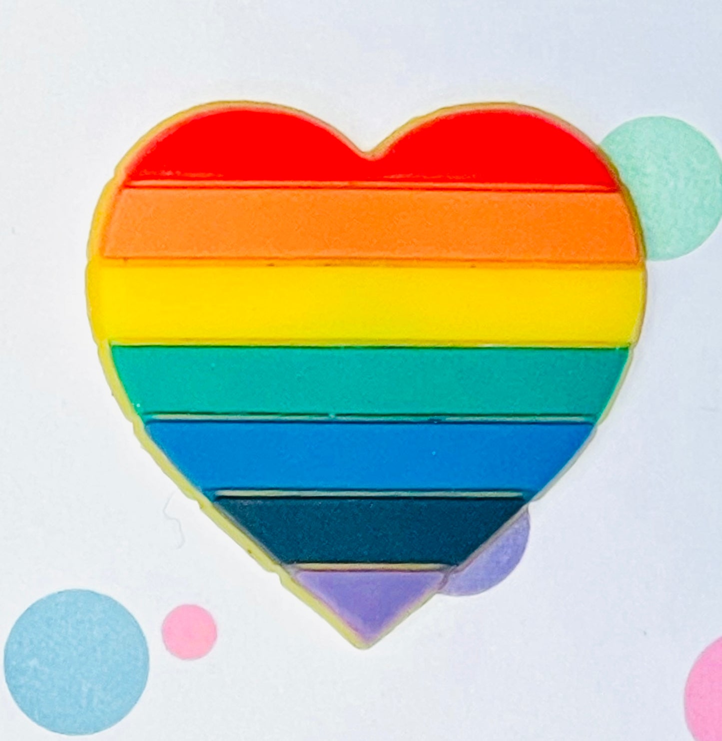 Rainbow Heart Pride Flag Lapel Pin