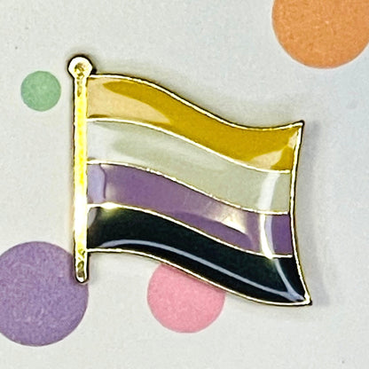 Nonbinary Pride Flag Lapel Pin