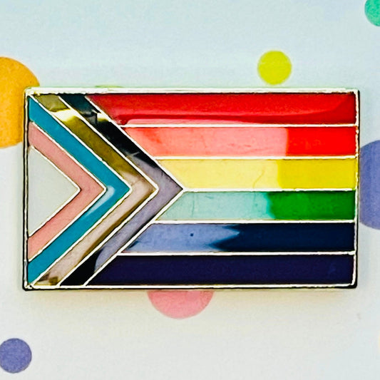 Progress Pride Square Flag Lapel Pin