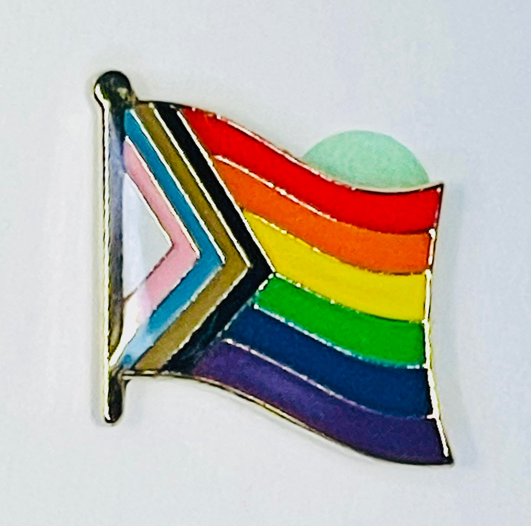 Progress Pride Wave Flag Lapel Pin