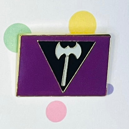 Lesbian Labrys Pride flag lapel pin