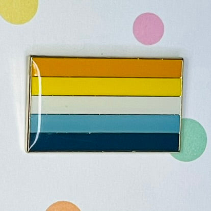 Aroace flag lapel pin