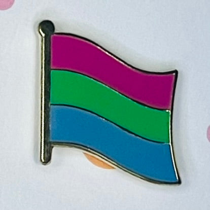 Polysexual Pride Flag Lapel Pin