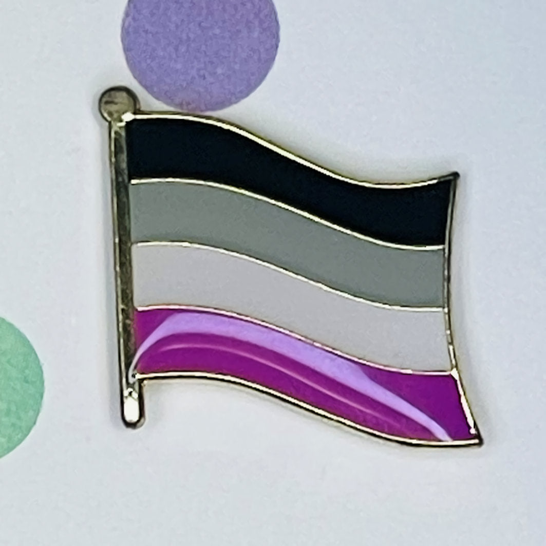 Asexual pride flag lapel pin