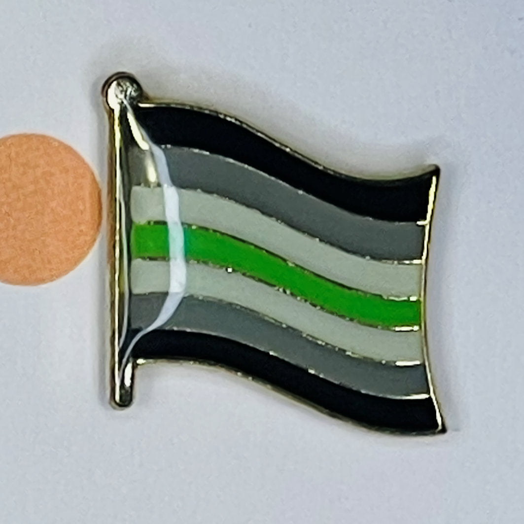 Agender pride flag lapel pin