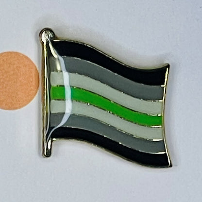 Agender pride flag lapel pin