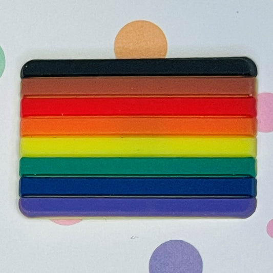 Philadelphia Rainbow Pride Flag Lapel Pin (Rubber)