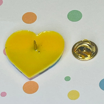 Rainbow Heart Pride Flag Lapel Pin