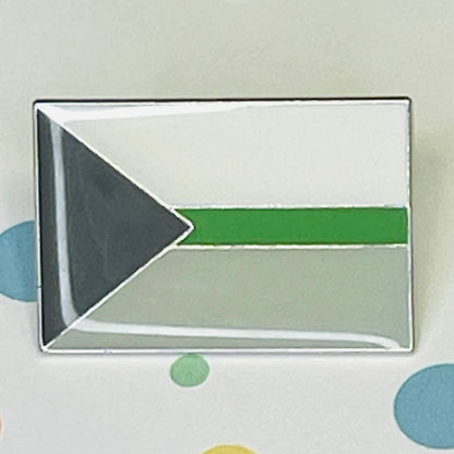 Demiromantic Pride flag lapel pin