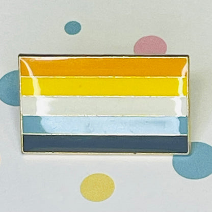 Aroace flag lapel pin