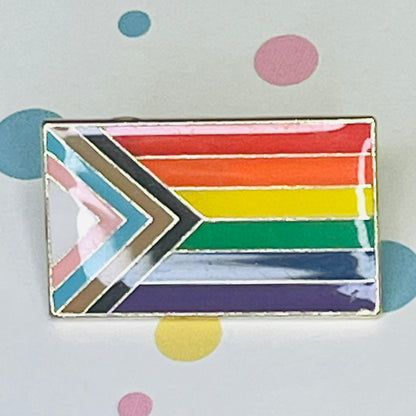 Progress Pride Square Flag Lapel Pin