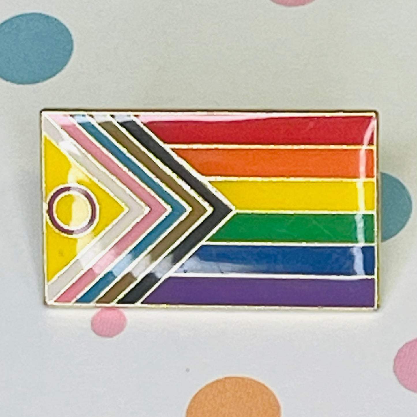 Progress Inclusive Pride Flag Lapel Pin