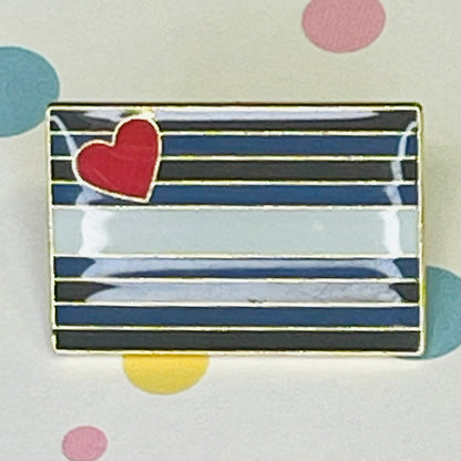 Leather Pride flag lapel pin