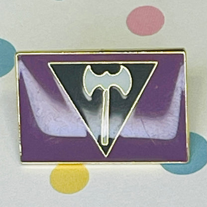 Lesbian Labrys Pride flag lapel pin