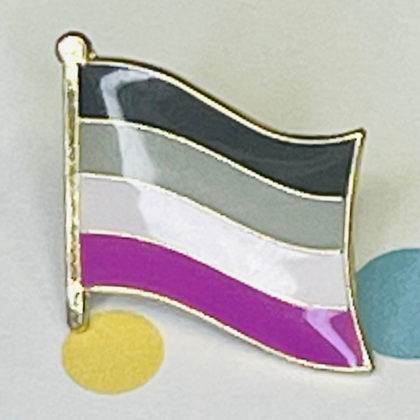 Asexual pride flag lapel pin