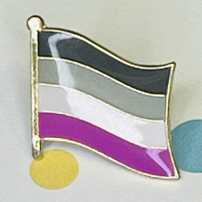 Asexual pride flag lapel pin