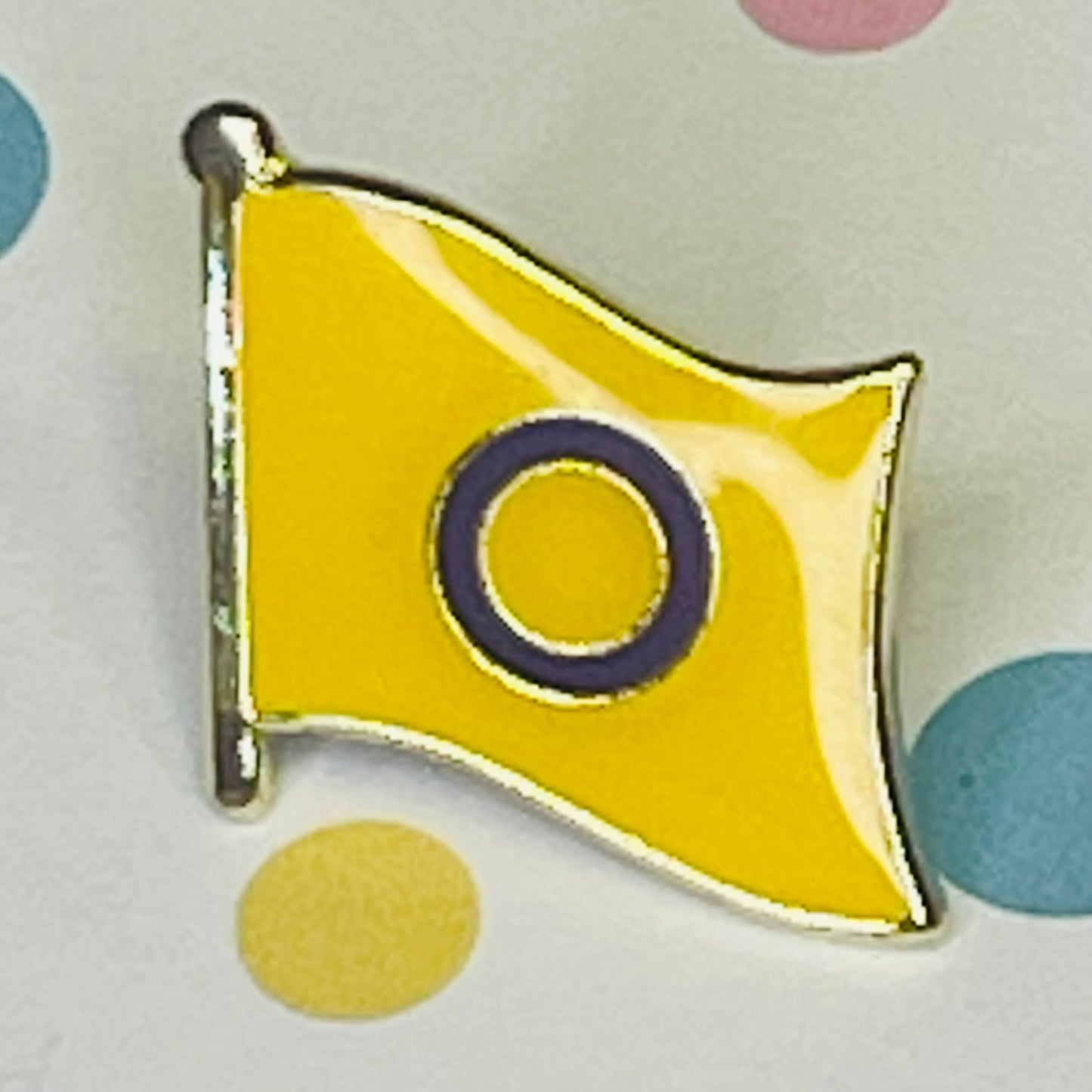 Intersex Pride flag lapel pin