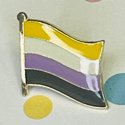 Nonbinary Pride Flag Lapel Pin