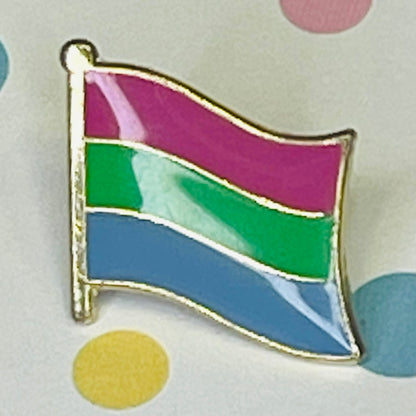 Polysexual Pride Flag Lapel Pin