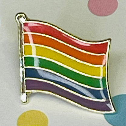 Rainbow Wave Pride Flag Lapel Pin