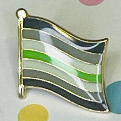 Agender pride flag lapel pin