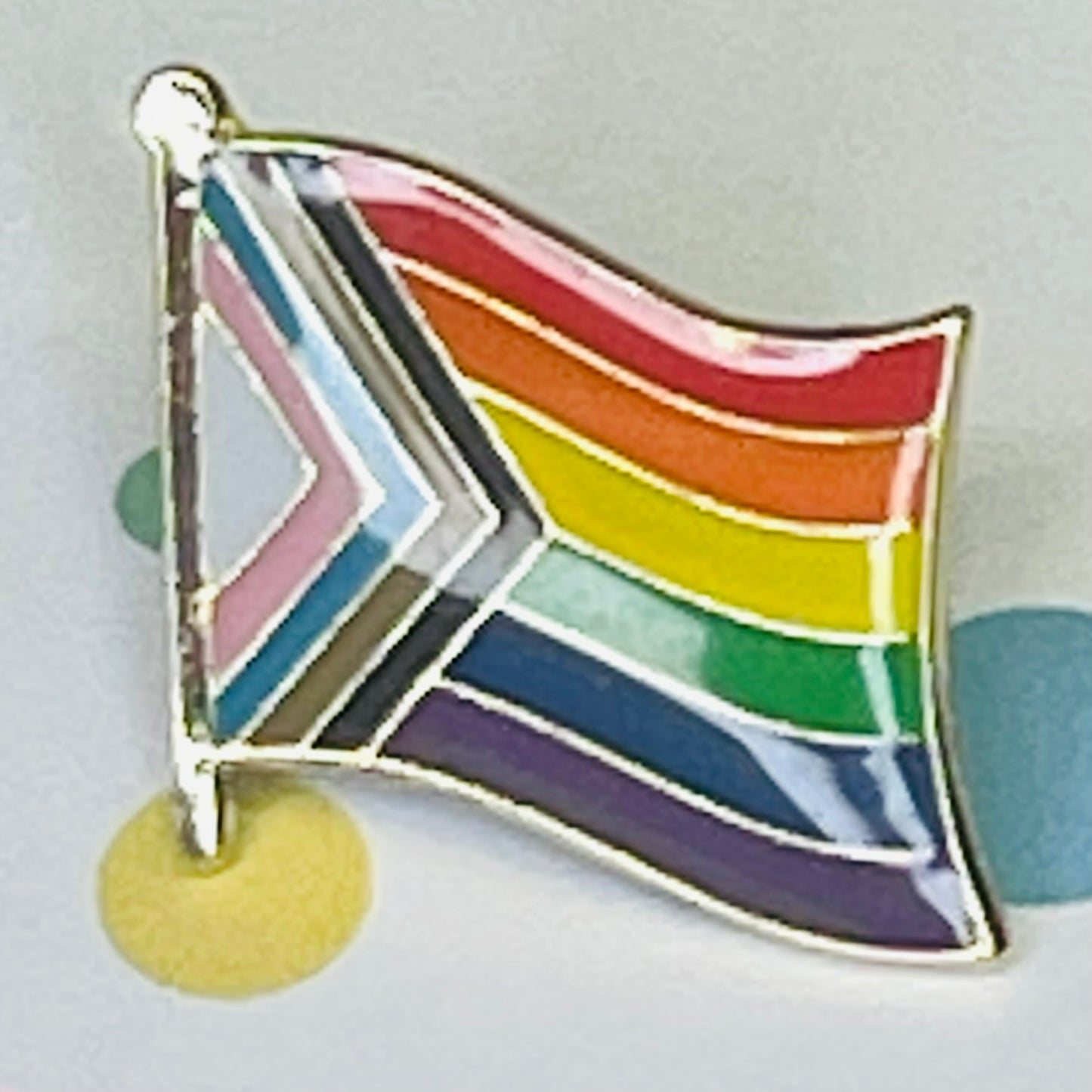 Progress Pride Wave Flag Lapel Pin