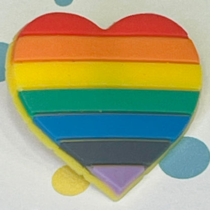 Rainbow Heart Pride Flag Lapel Pin
