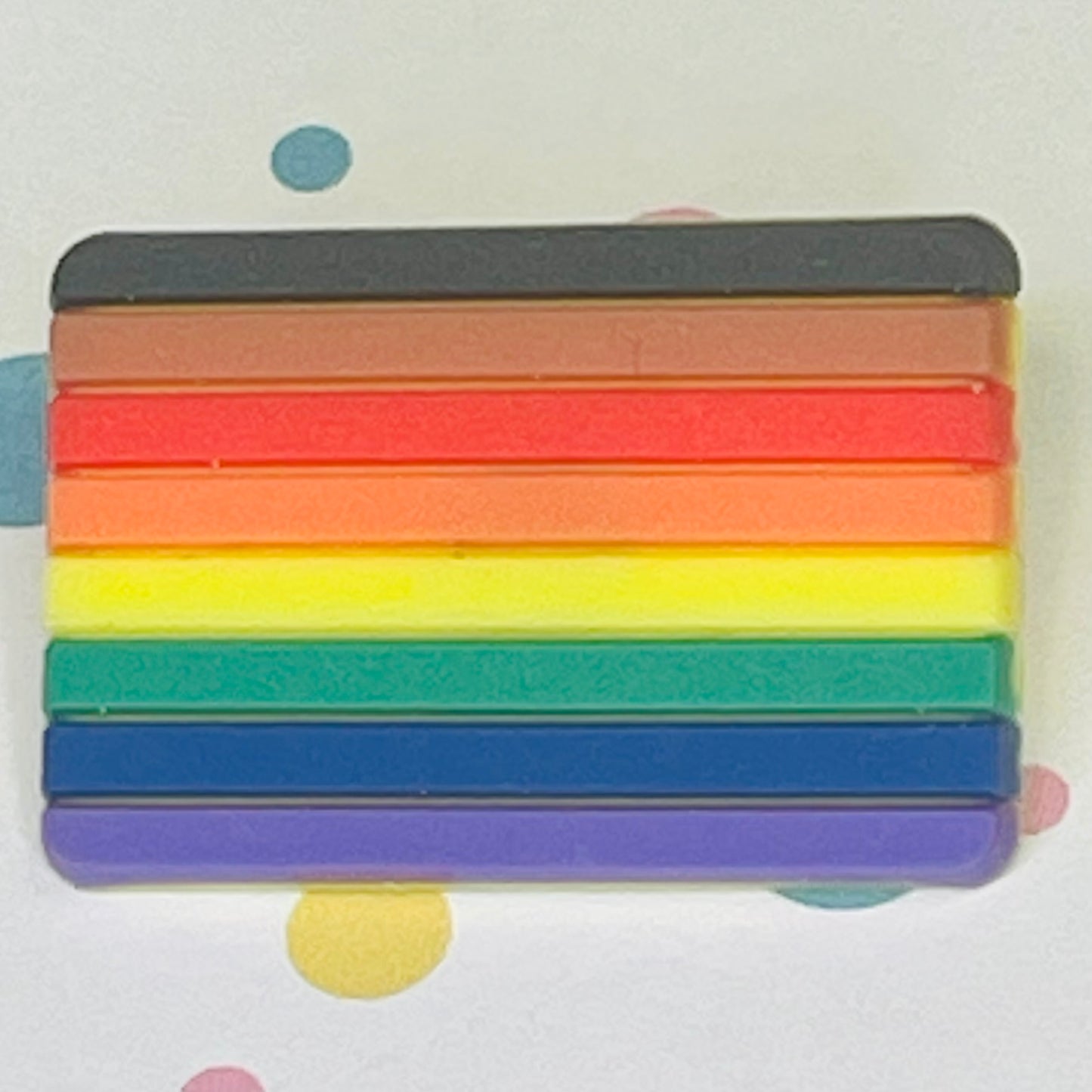 Philadelphia Rainbow Pride Flag Lapel Pin (Rubber)