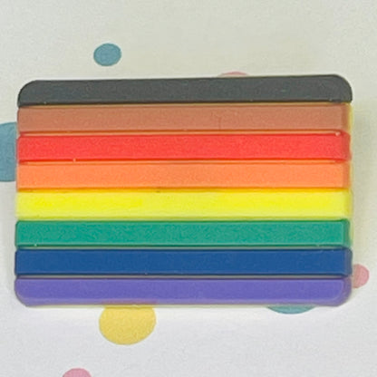 Philadelphia Rainbow Pride Flag Lapel Pin (Rubber)